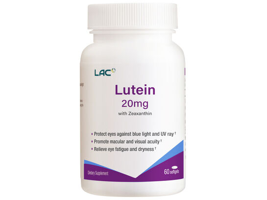 LAC Lutein 20mg with Zeaxanthin  60 softgels 