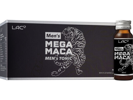 LAC Men's Mega Maca - Powerful Men's Tonic (30ml x 10 bottles)