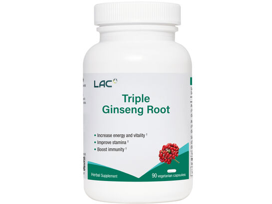 LAC Triple Ginseng Root 90 vegetarian capsules
