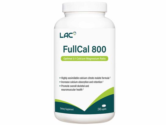  LAC FullCal® 800 - Optimal 2:1 Calcium Magnesium Formula (240 caplets)