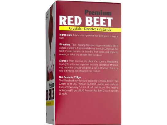 LAC Premium Red Beet Crystals - Dissolves Instantly (220gm)