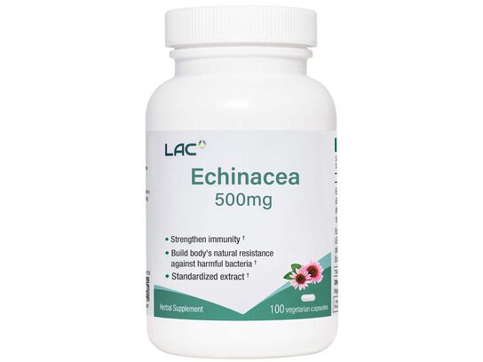  LAC Echinacea 500mg   100 vegetarian capsules