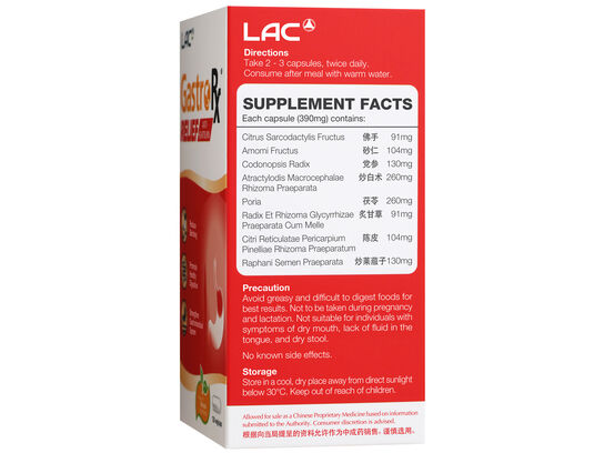 LAC GASTRORX® RELIEF ANTI-HEARTBURN (120 vegicaps)