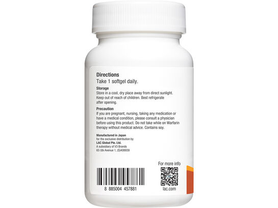 LAC Vitamin K2 + D3  60 softgels