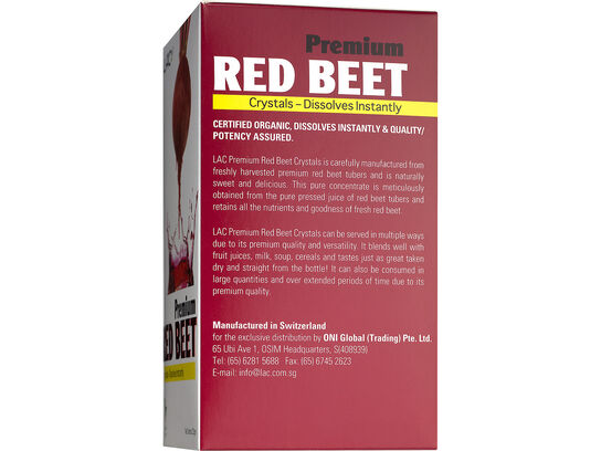 LAC Premium Red Beet Crystals - Dissolves Instantly (220gm)