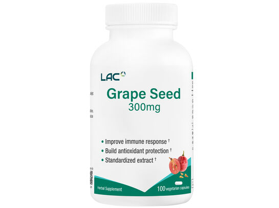 LAC Grape Seed 300mg 100 vegetarian capsules