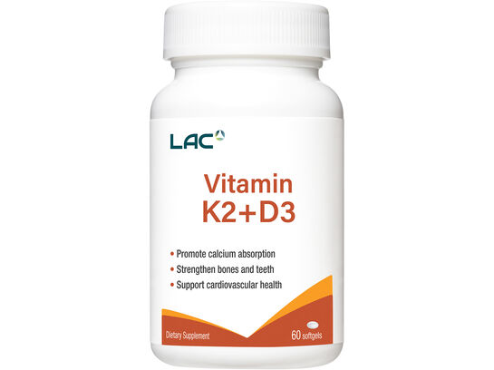 LAC Vitamin K2 + D3  60 softgels