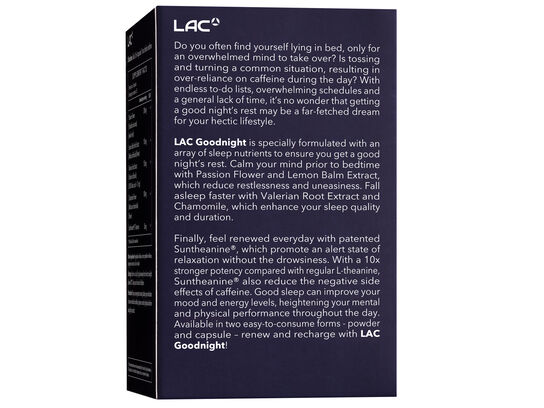 LAC Goodnight zzZZ Formula  100 vegetarian capsules