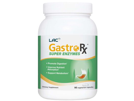 LAC GastroRX Super Enzymes 90 vegetarian capsules