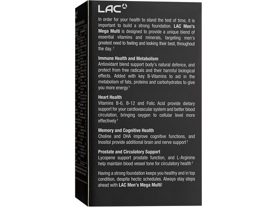  LAC Men’s Mega Multi with Vit K 90 caplets