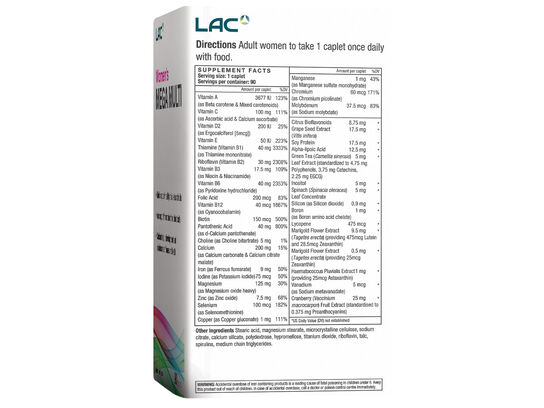LAC Women’s Mega Multi 90 Caplets