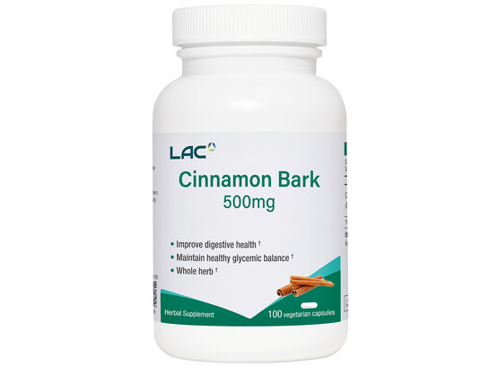 LAC Cinnamon Bark 500mg 100 vegetarian capsules	
