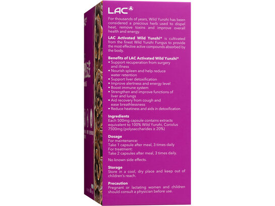 LAC ACTIVATED® Wild Yunzhi™ (60 vegicaps)