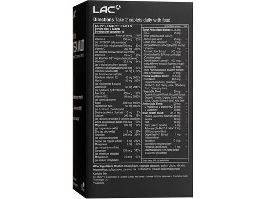  LAC Men’s Mega Multi with Vit K 90 caplets