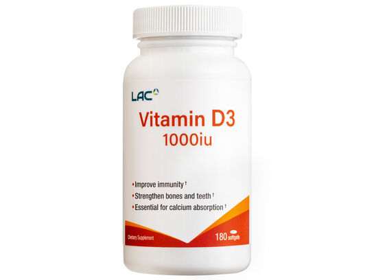 LAC Vitamin D3 1000IU 180 softgels