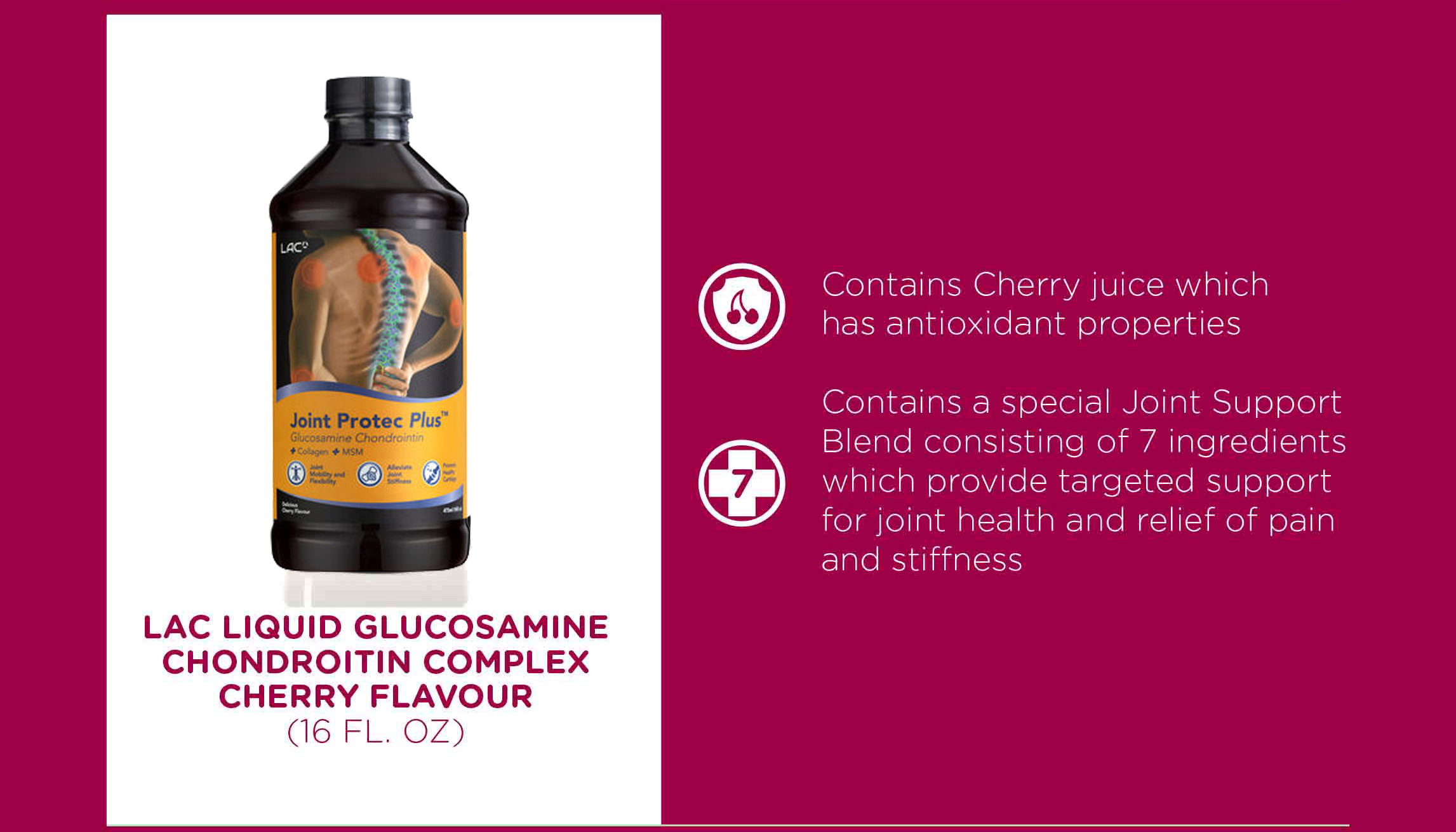 LAC Liquid Glucosamine Chondroitin Complex Flavour 16fl.Oz Your Joints