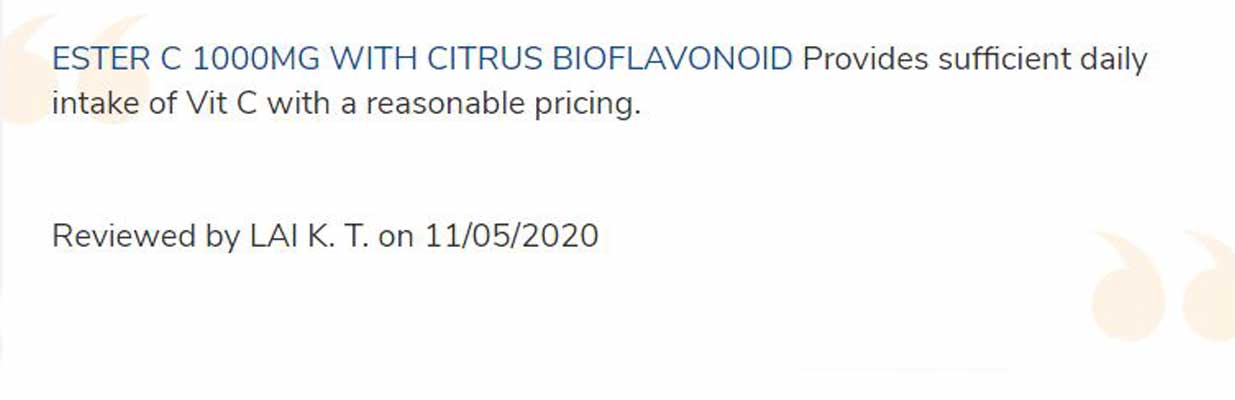  Ester C 1000mg with Citrus Bioflavonoids  Review  