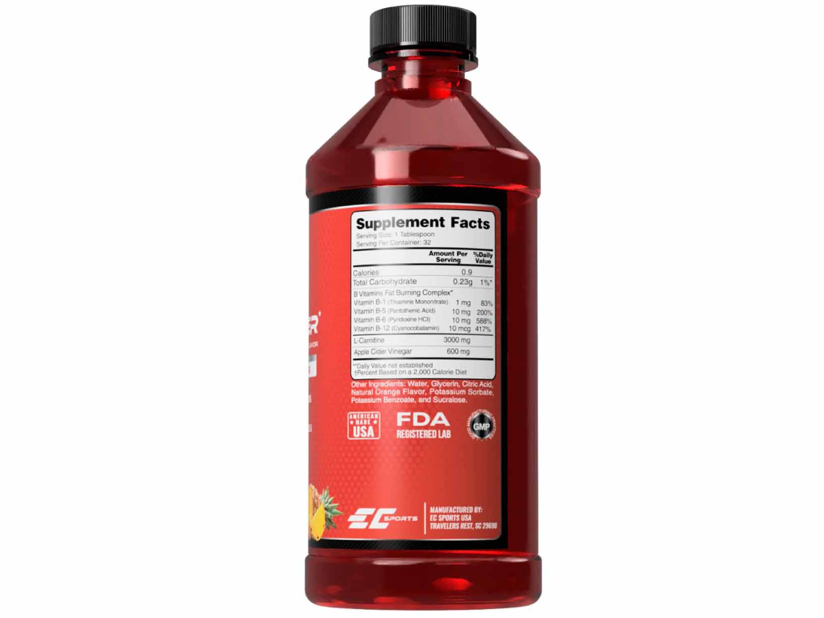 EC Sports L-Carnitine + Apple Cider Vinegar 473ml 